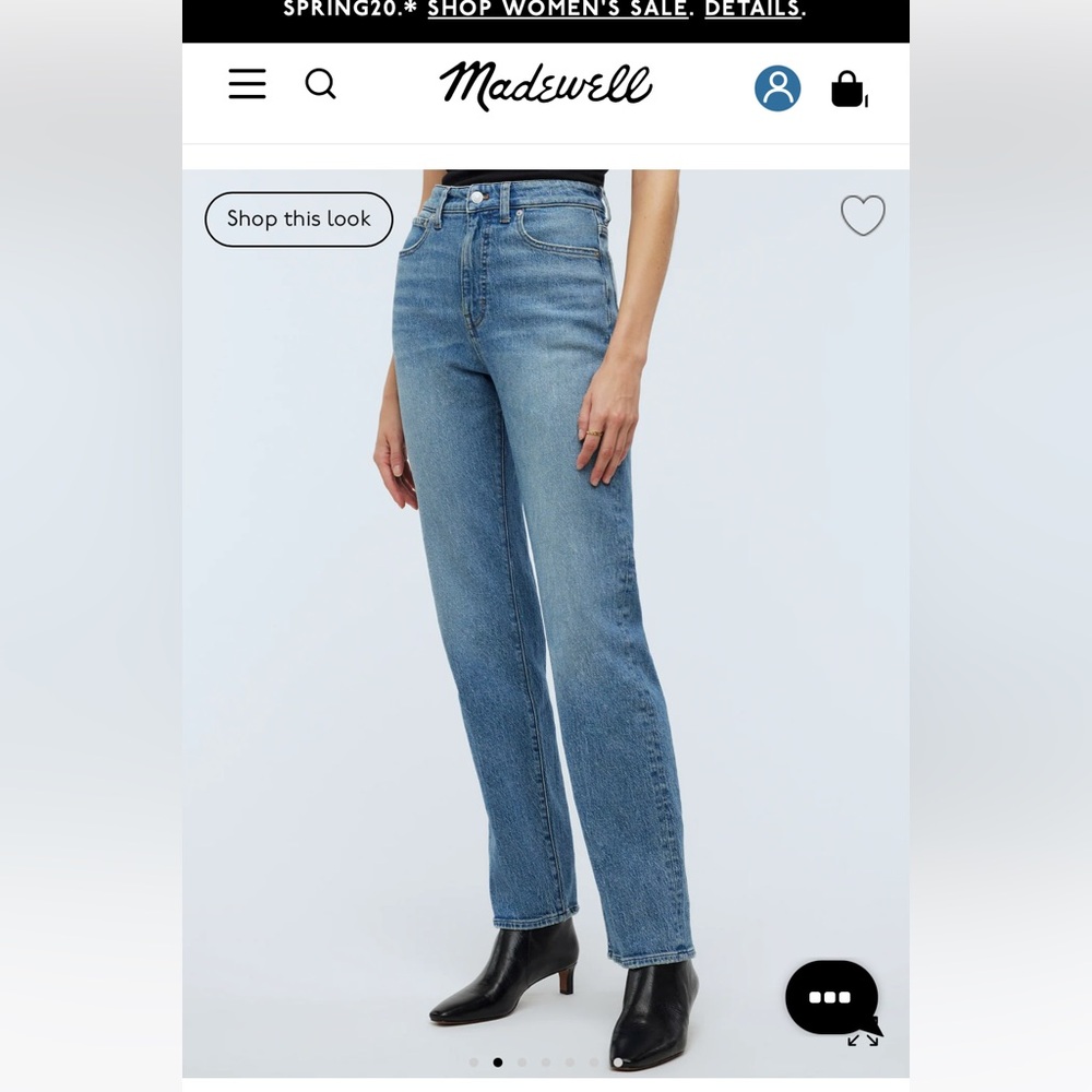 Madewell 90’s Straight Jean in Rondell wash. Size 25. NWT - Picture 2 of 11